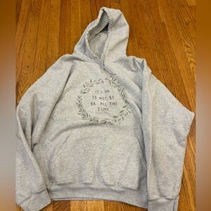 Gray Hoodie with Inspirational Quote